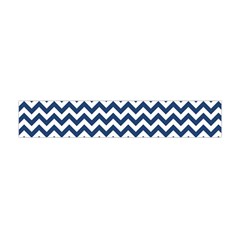 Navy Blue & White Zigzag Pattern Flano Scarf (Mini)