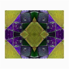 Purple Yellow Stone Abstract Small Glasses Cloth by BrightVibesDesign