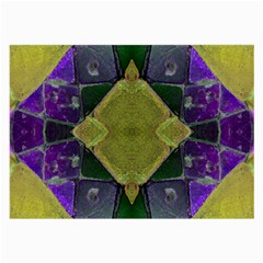 Purple Yellow Stone Abstract Large Glasses Cloth (2-side) by BrightVibesDesign