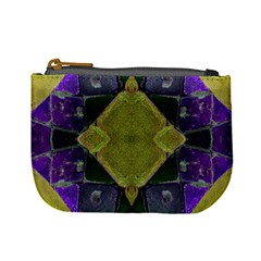 Purple Yellow Stone Abstract Mini Coin Purses by BrightVibesDesign