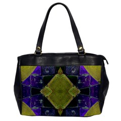 Purple Yellow Stone Abstract Office Handbags by BrightVibesDesign