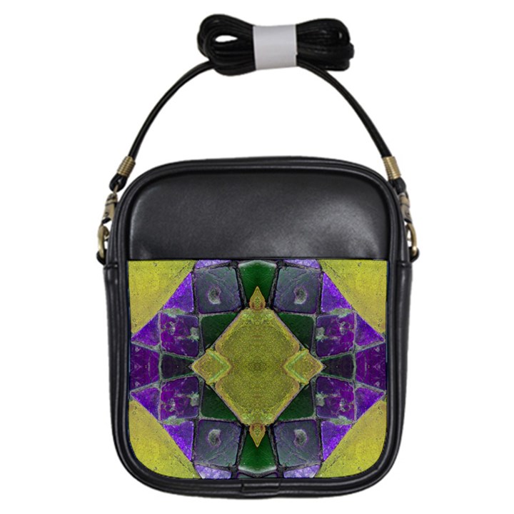 Purple Yellow Stone Abstract Girls Sling Bags