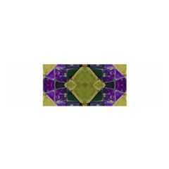 Purple Yellow Stone Abstract Satin Scarf (oblong)