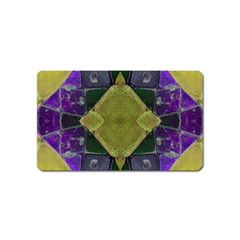 Purple Yellow Stone Abstract Magnet (name Card) by BrightVibesDesign