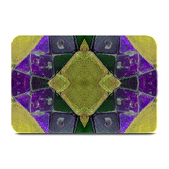 Purple Yellow Stone Abstract Plate Mats