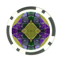 Purple Yellow Stone Abstract Poker Chip Card Guards (10 Pack)  by BrightVibesDesign