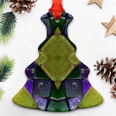 Purple Yellow Stone Abstract Ornament (christmas Tree)