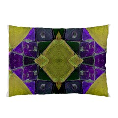 Purple Yellow Stone Abstract Pillow Case (two Sides)