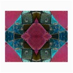 Pink Turquoise Stone Abstract Small Glasses Cloth (2-Side) Back