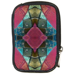 Pink Turquoise Stone Abstract Compact Camera Cases by BrightVibesDesign