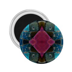 Pink Turquoise Stone Abstract 2 25  Magnets by BrightVibesDesign