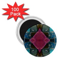 Pink Turquoise Stone Abstract 1 75  Magnets (100 Pack)  by BrightVibesDesign