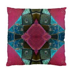 Pink Turquoise Stone Abstract Standard Cushion Case (one Side) by BrightVibesDesign