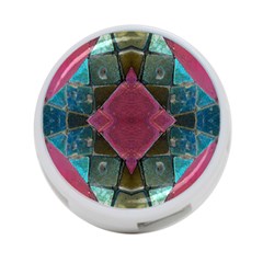 Pink Turquoise Stone Abstract 4-port Usb Hub (one Side) by BrightVibesDesign