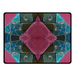 Pink Turquoise Stone Abstract Fleece Blanket (Small) 50 x40  Blanket Front