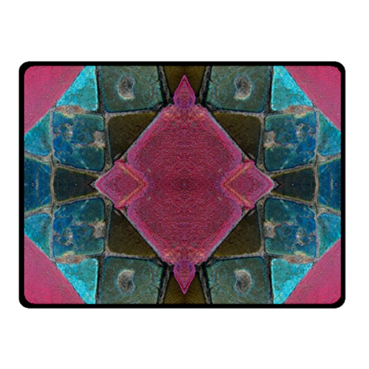 Pink Turquoise Stone Abstract Fleece Blanket (Small)