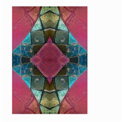 Pink Turquoise Stone Abstract Large Garden Flag (two Sides)