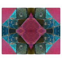 Pink Turquoise Stone Abstract Double Sided Flano Blanket (medium) 