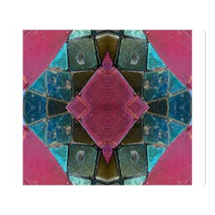 Pink Turquoise Stone Abstract Double Sided Flano Blanket (large)  by BrightVibesDesign