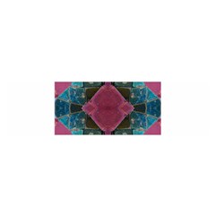 Pink Turquoise Stone Abstract Satin Scarf (oblong)