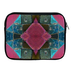 Pink Turquoise Stone Abstract Apple Ipad 2/3/4 Zipper Cases by BrightVibesDesign