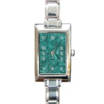 Tropical Hawaiian Pattern Rectangle Italian Charm Watch Front