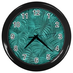 Tropical Hawaiian Pattern Wall Clocks (black) by dflcprints