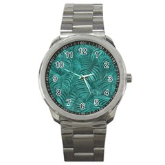 Tropical Hawaiian Pattern Sport Metal Watch by dflcprints