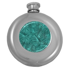 Tropical Hawaiian Pattern Round Hip Flask (5 Oz) by dflcprints