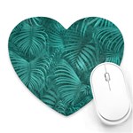 Tropical Hawaiian Pattern Heart Mousepads Front