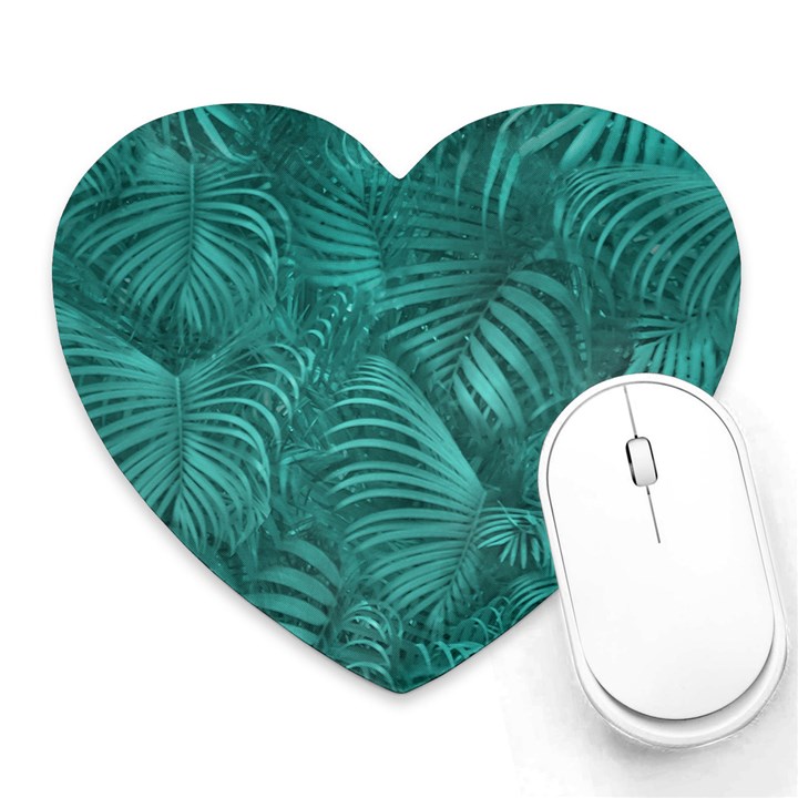 Tropical Hawaiian Pattern Heart Mousepads