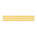 Sunny Yellow & White Zigzag Pattern Flano Scarf (Mini) Front