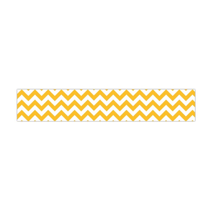 Sunny Yellow & White Zigzag Pattern Flano Scarf (Mini)