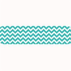 Turquoise & White Zigzag Pattern Large Bar Mat