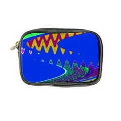 Colorful Wave Blue Abstract Coin Purse by BrightVibesDesign