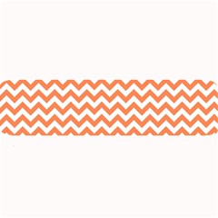 Tangerine Orange & White Zigzag Pattern Large Bar Mat by Zandiepants