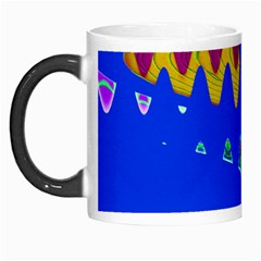 Colorful Wave Blue Abstract Morph Mugs by BrightVibesDesign