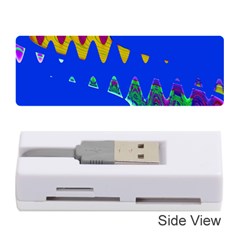 Colorful Wave Blue Abstract Memory Card Reader (stick) 