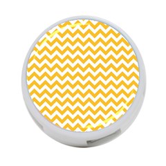 Sunny Yellow & White Zigzag Pattern 4-port Usb Hub (two Sides)