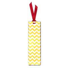 Sunny Yellow & White Zigzag Pattern Small Book Mark by Zandiepants