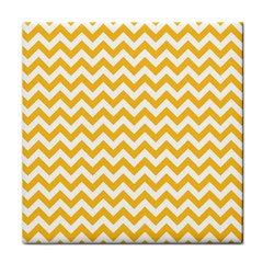 Sunny Yellow & White Zigzag Pattern Face Towel