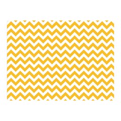 Sunny Yellow & White Zigzag Pattern Double Sided Flano Blanket (mini)