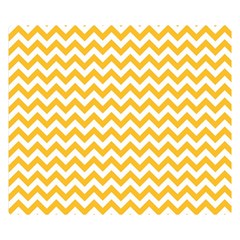 Sunny Yellow & White Zigzag Pattern Double Sided Flano Blanket (small)