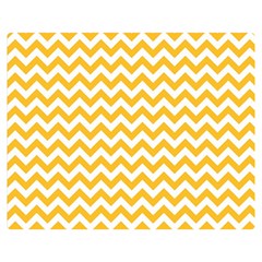 Sunny Yellow & White Zigzag Pattern Double Sided Flano Blanket (medium)