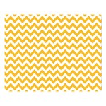 Sunny Yellow & White Zigzag Pattern Double Sided Flano Blanket (Large) 80 x60  Blanket Front