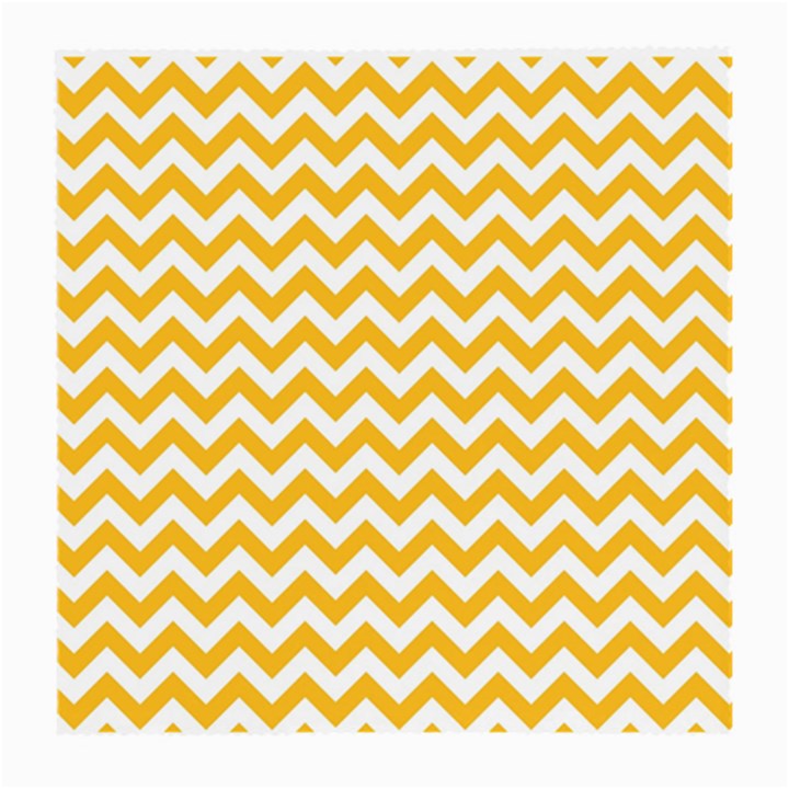 Sunny Yellow & White Zigzag Pattern Medium Glasses Cloth (2 Sides)