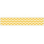 Sunny Yellow & White Zigzag Pattern Flano Scarf (Large) Back