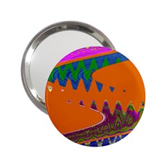 Colorful Wave Orange Abstract 2 25  Handbag Mirrors by BrightVibesDesign