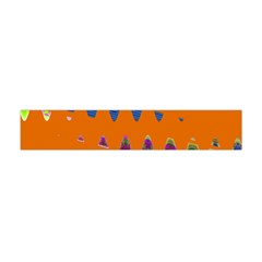 Colorful Wave Orange Abstract Flano Scarf (mini)