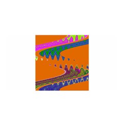 Colorful Wave Orange Abstract Satin Wrap